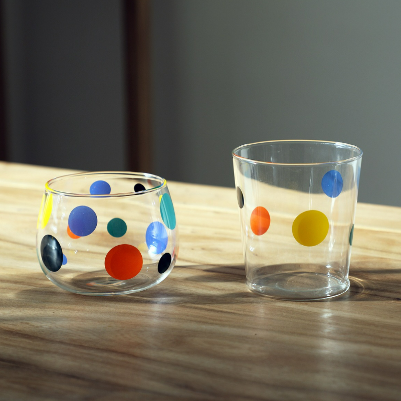 Colorful Dotted Glass Cup Hous - Espresso Shot Glass review and price