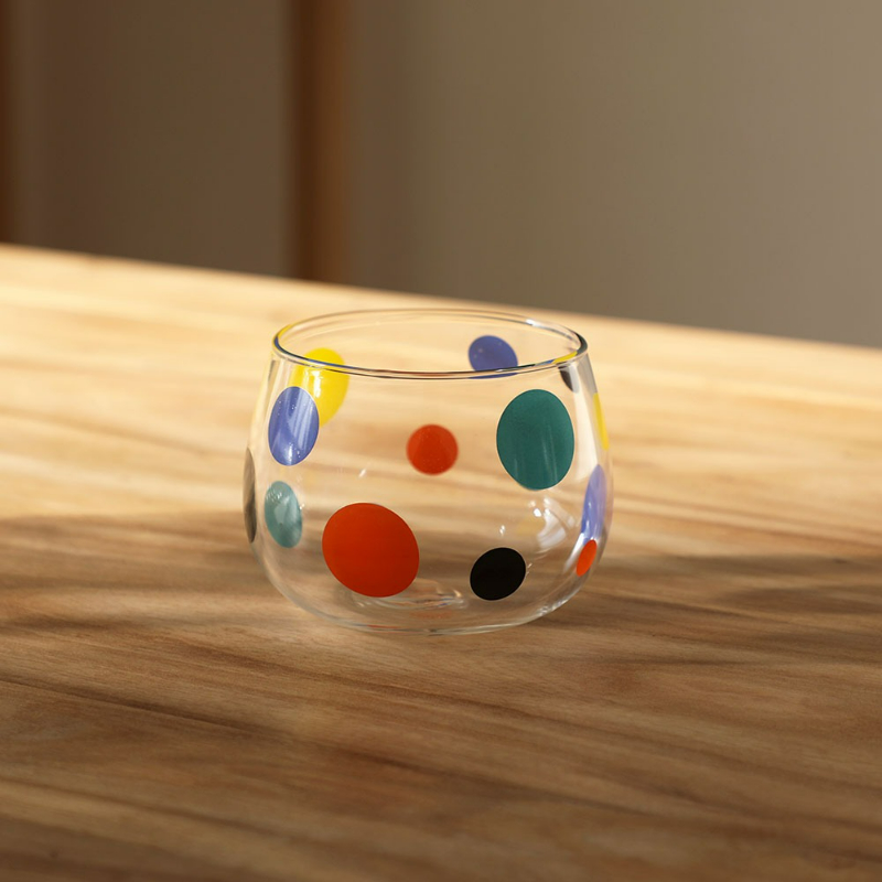 Colorful Dotted Glass Cup Hous - Espresso Shot Glass review and price