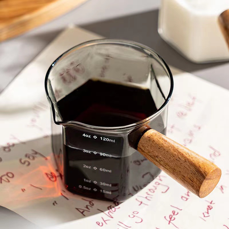 50-250ml Wood Handle Glass Esp - Espresso Shot Glass review and price